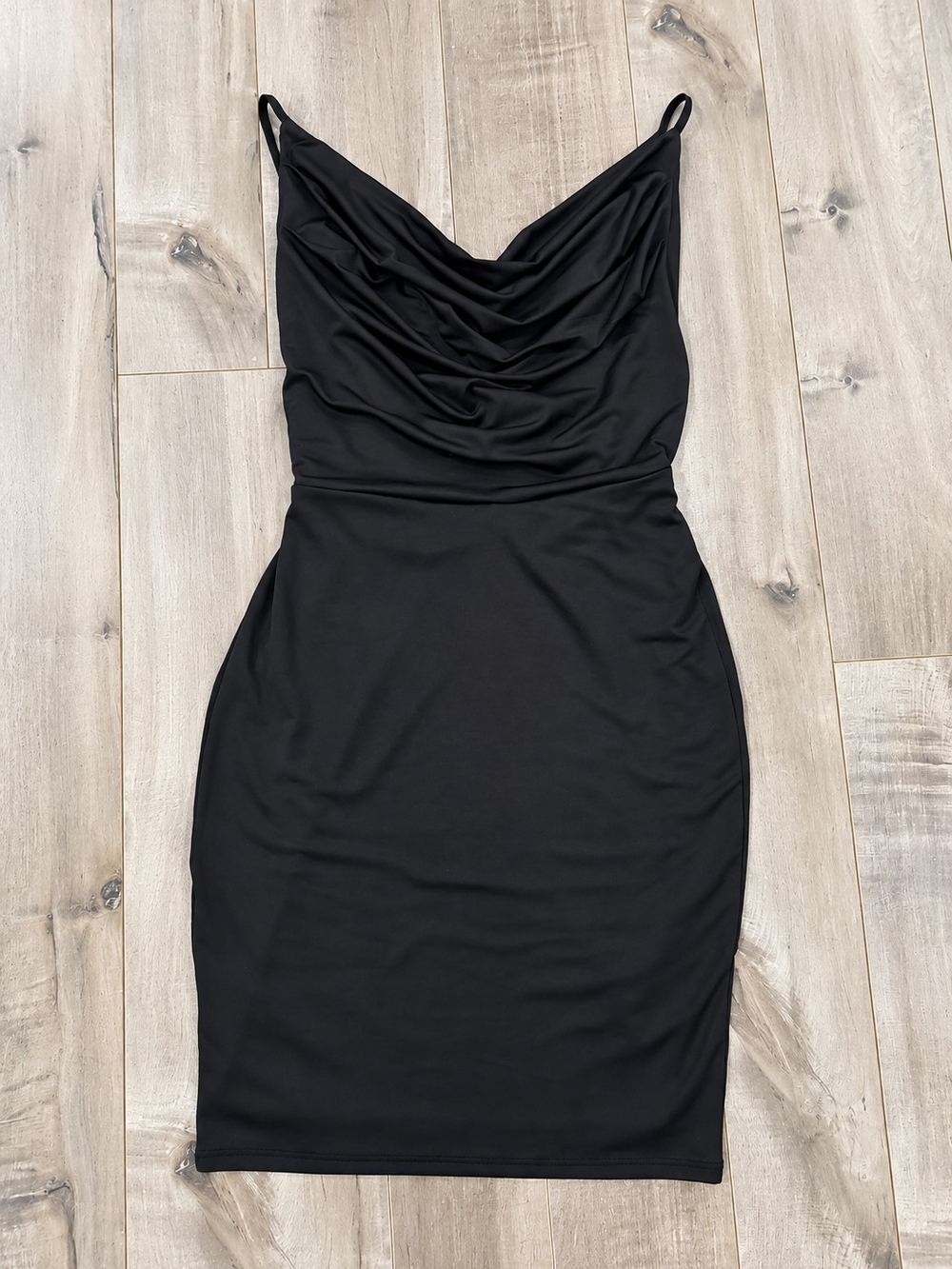 Forever 21 Black Cowl Neck Mini Dress